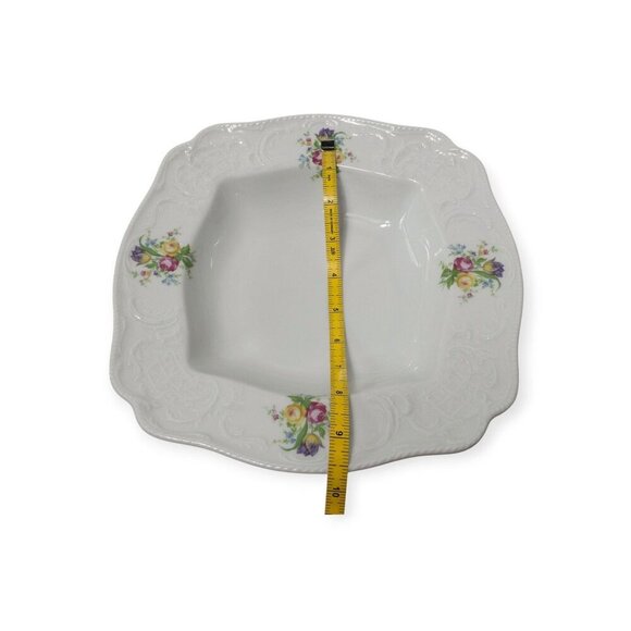 Vintage Rosenthal Continental Sanssouci floral pattern square serving bowl Rose - Picture 9 of 12